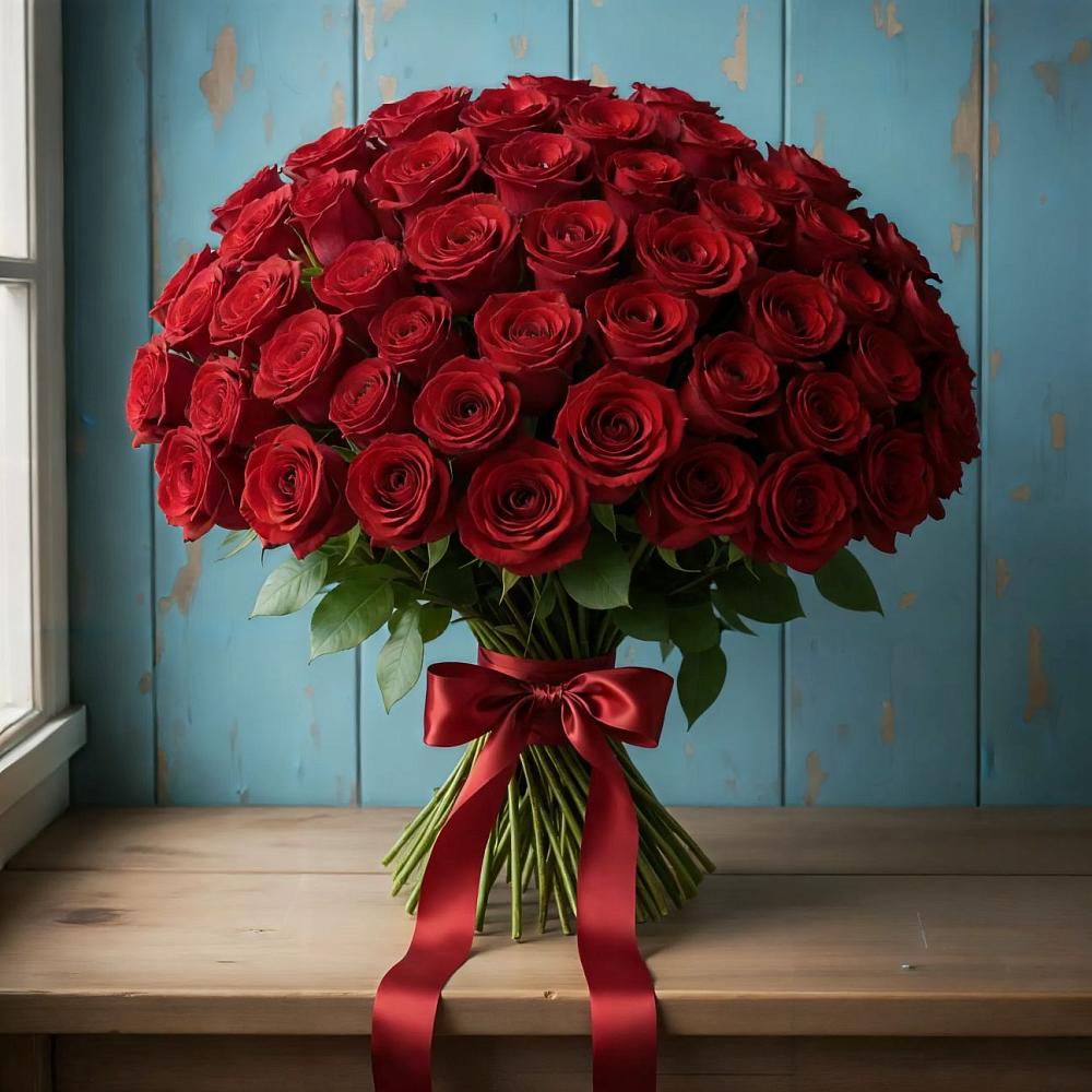 Букет Красные розы Блэк Меджик в Пседахе