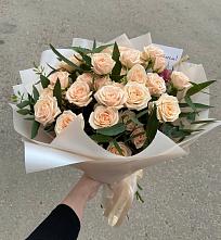 Букет Кремовые розы Латте в Пседахе