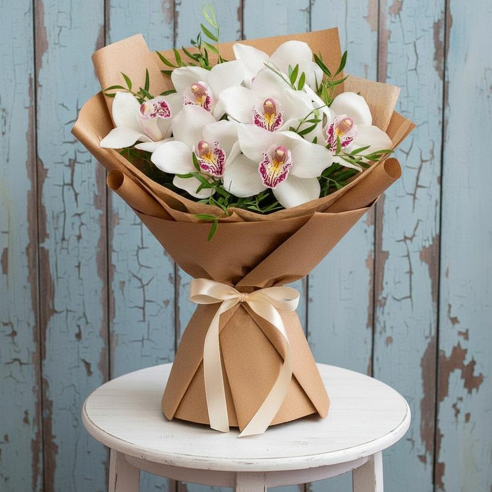 Букет цветов из: Орхидеи и Розы в Пседахе