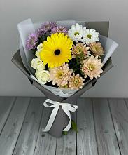 Букет цветов из:  Розы, Герберы и Хризантемы #REPLACE_PRED# Пседахе