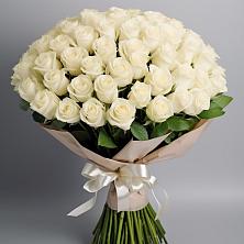 Букет 101 беля роза Белоснежка в Пседахе