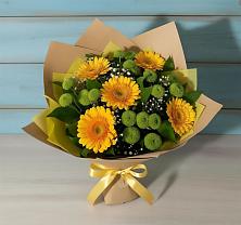 Букет цветов из:  Герберы и Хризантемы в Пседахе
