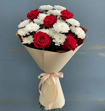Букет цветов из:  Розы и Хризантемы в Пседахе