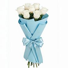 Букет 7 белых роз Проуд в Пседахе