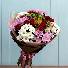 Букет цветов из:  Розы, Хризантемы и Альстромерии в Пседахе