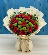 Букет цветов из:  Розы и Хризантемы в Пседахе