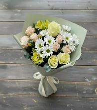 Букет цветов из:  Альстромерии, Розы и Хризантемы в Пседахе