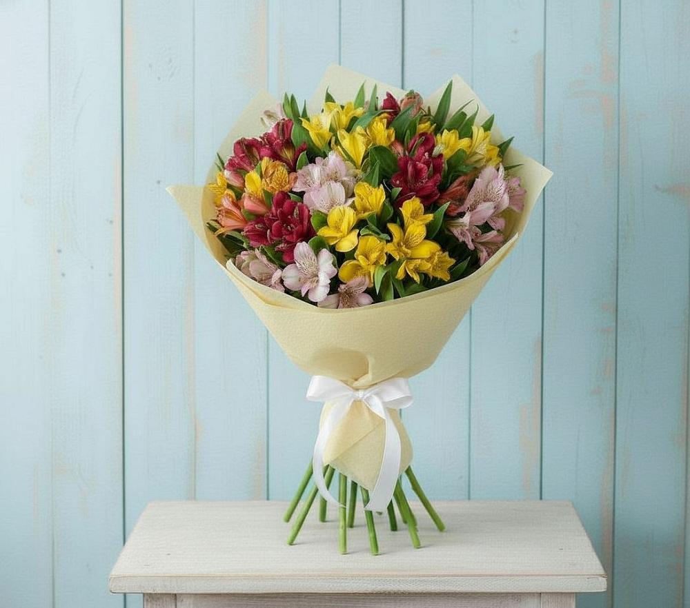 Букет цветов из: Альстромерии в Пседахе