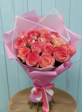 Букет 15 Розовых роз Равель в Пседахе
