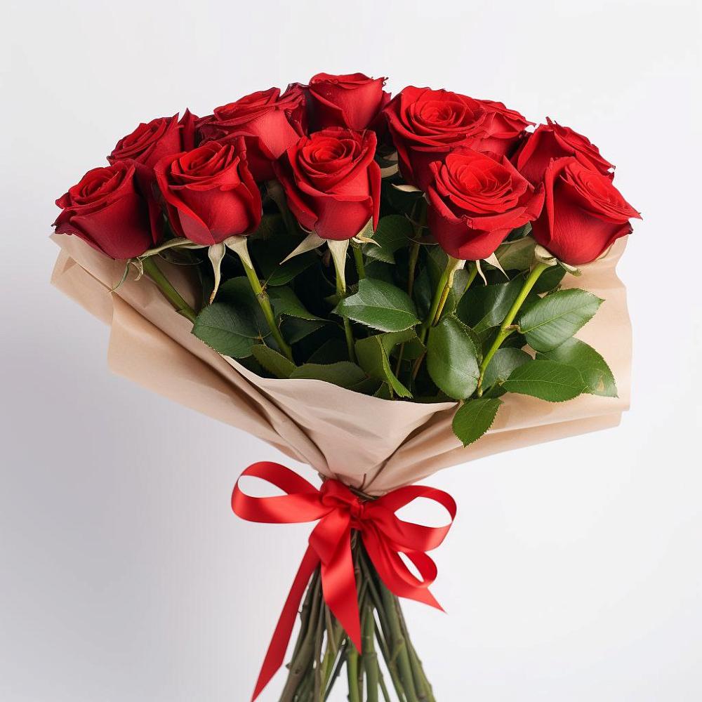 Букет 11 Красных роз Эдлесс Лав в Пседахе
