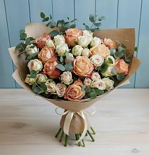 Букет цветов из:  Альстромерии и Розы в Пседахе